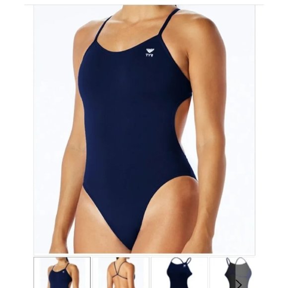 TYR Navy Swimsuit - Picture 1 of 1